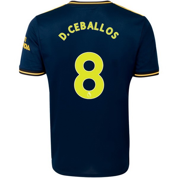 Trikot Arsenal NO.8 D.Ceballos Ausweich 2019-20 Blau Fussballtrikots Günstig